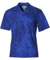 Monstera Men's Cotton Shirt Blue Two Palms
