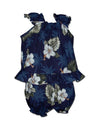 Baby Clothes Capri Set Tropical Ka Pua Navy