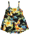 Baby Girl Bungee Dress Set Roosters Up Black
