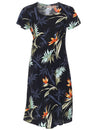 Bamboo Paradise A-Line Dress with Cap Sleeves Black Paradise Found
