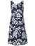Bias Knee Length Hawaiian Dress Island Hibiscus Navy KY