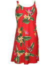 Birds of Paradise Short Hawaiian Dress Red RJC