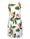Birds of Paradise Short Hawaiian Dress White RJC