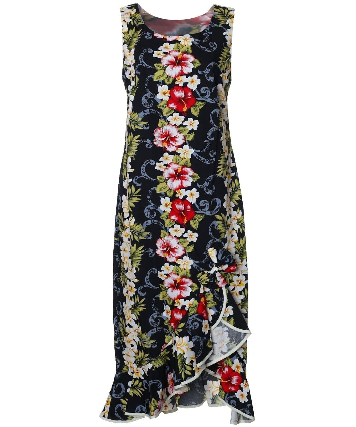 Black Hawaiian Dress Big Island Black / XL / Two Palms