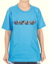 Gecko Surfers Class Children T-Shirt Blue