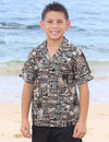 Boys Aloha Shirt Aiea Tapa