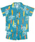 Toddler Boy's Hawaiian Clothes Cabana Set Pipeline Longboard Aqua
