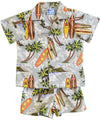 Boys Hawaiian Clothing Set Toddler Aloha Surf Gray