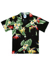 Boy Shirt Birds of Paradise Black
