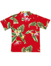 Boy Shirt Birds of Paradise Red
