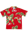 Boys Hawaiian Rayon Shirt Birds of Paradise