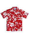 Boy Shirt Hibiscus Kaneohe Red