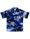 Boy Shirt Island Sunset Blue