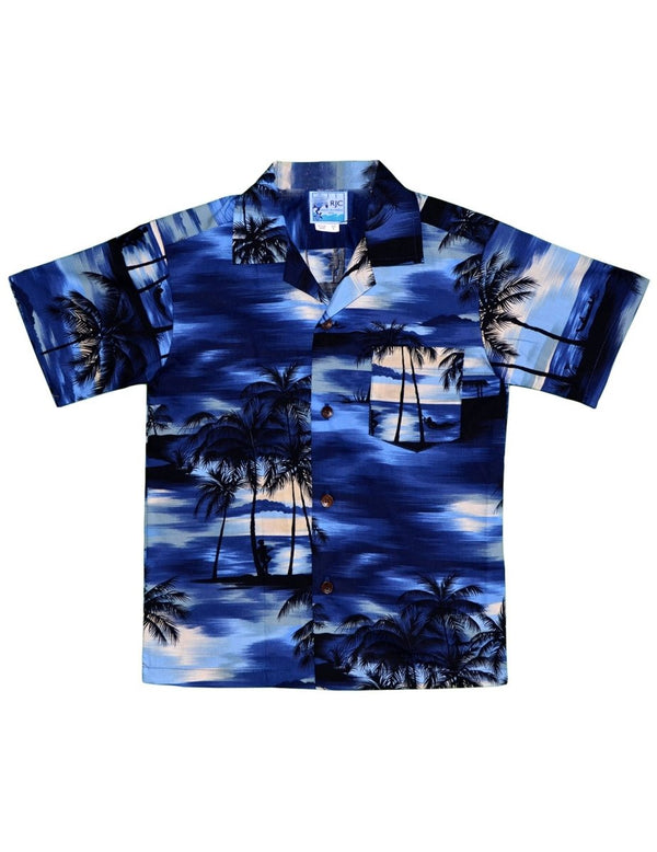 Boy Shirt Island Sunset Blue