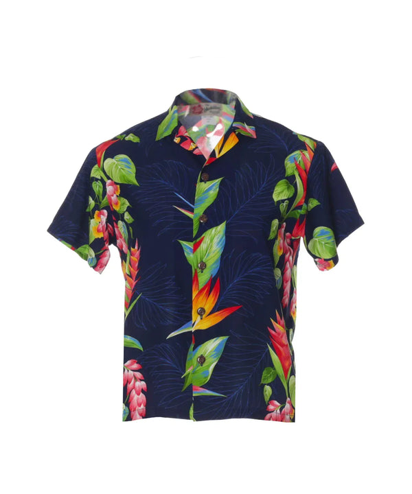 Boy Aloha Shirt Birds of Paradise Panel