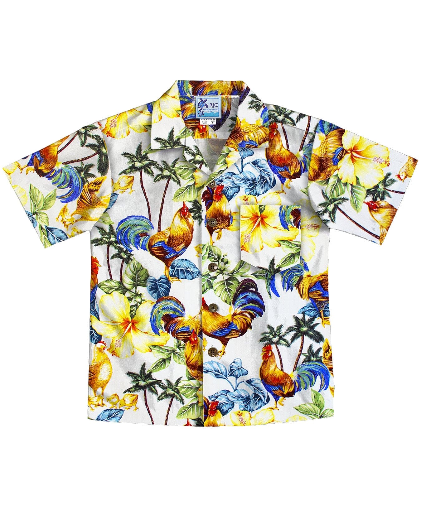 Boy Aloha Shirt Rooster's Up – Shaka Time Hawaii