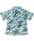 Boys Hawaiian Shirt Button-Up Waimea Surf Green Mae Young Designs