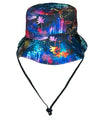Rainbow Night Bucket Hat Reversible Hawaii Navy