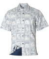 Pineapple Shack Button Up Hawaiian Shirt Navy Two Palms