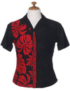 Women's Camp Shirt Prince Kuhio Red Hilo Hattie
