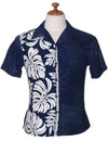 Women's Camp Shirt Prince Kuhio Navy Hilo Hattie