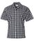 Classic Hawaiian Paniolo Palaka Plaid Shirt for Men in Black Black S