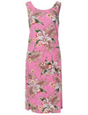 Classic Orchids Hawaiian Dress Sleeveless Bias Knee Length Pink KY