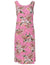 Classic Orchids Hawaiian Dress Sleeveless Bias Knee Length Pink