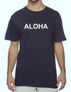 Tee ALOHA Hawaiian Word Navy Shaka Time Hawaii