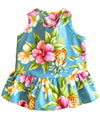 Dog Hawaiian Dress Hibiscus Pineapples Valley Slate RJC