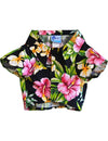 Dogs Shirt Hibiscus Pineapples Valley made-in-Hawaii Black RJC