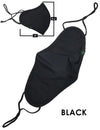 Antimicrobial Face Mask with Nano Silver Copper Filter & Adjustable Loops Black