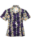 Fitted Hawaiian Shirt for Women Luana Purple