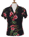 Hawaiian Rayon Shirt for Women Bamboo Hibiscus Island