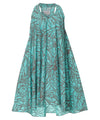 Sleeveless Float Short Hawaiian Dress FLORILEGIA Aqua Mae Young Designs