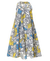 Watercolors Plumeria Sleeveless Float Short Dress
