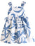 Infant Girl Flower Dress Side Tie Makena Ocean Blue