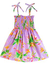 Girls Dress Paradise Orchids Smock Top Purple