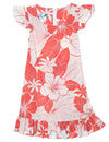 Girls Hawaiian Dress Lanai Adventure Coral Two Palms