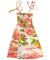 Girls Smock Top Hawaiian Dress Ocean Coral