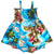 2 Piece Girls Set Smock Top Hawaii Polynesian Turquoise