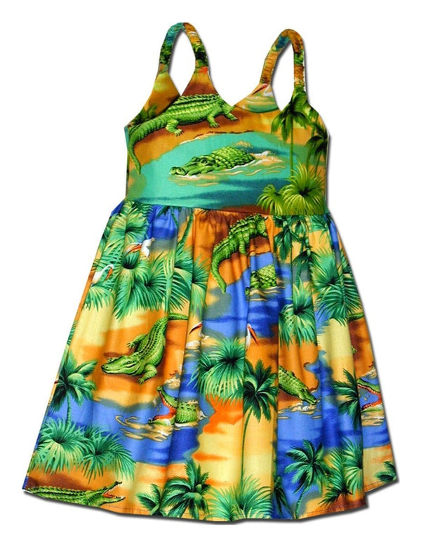 Girls Sundress Tandy Dandy Alligator Blue Pacific Legend
