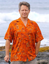 Golden Vintage Shirt Orange Two Palms