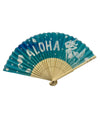 Mermaid Aloha Hand Fan Bamboo and Fabric