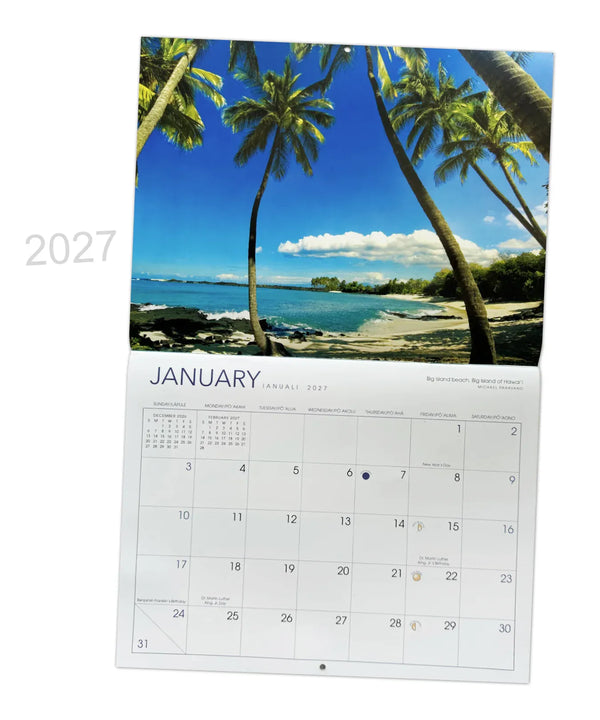 Hawaii Calendar 2027 50th STATE