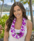 White Orchids Silk Flower Purple Lei Purple