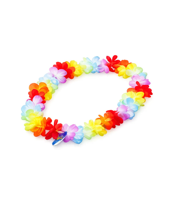 Multicolor Silk Flower Party Favor Lei