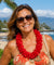 Silk Party Flower Lei Red Red