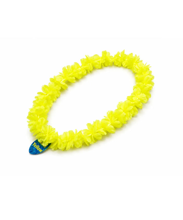 Yellow Hawaii Silk Flower Lei