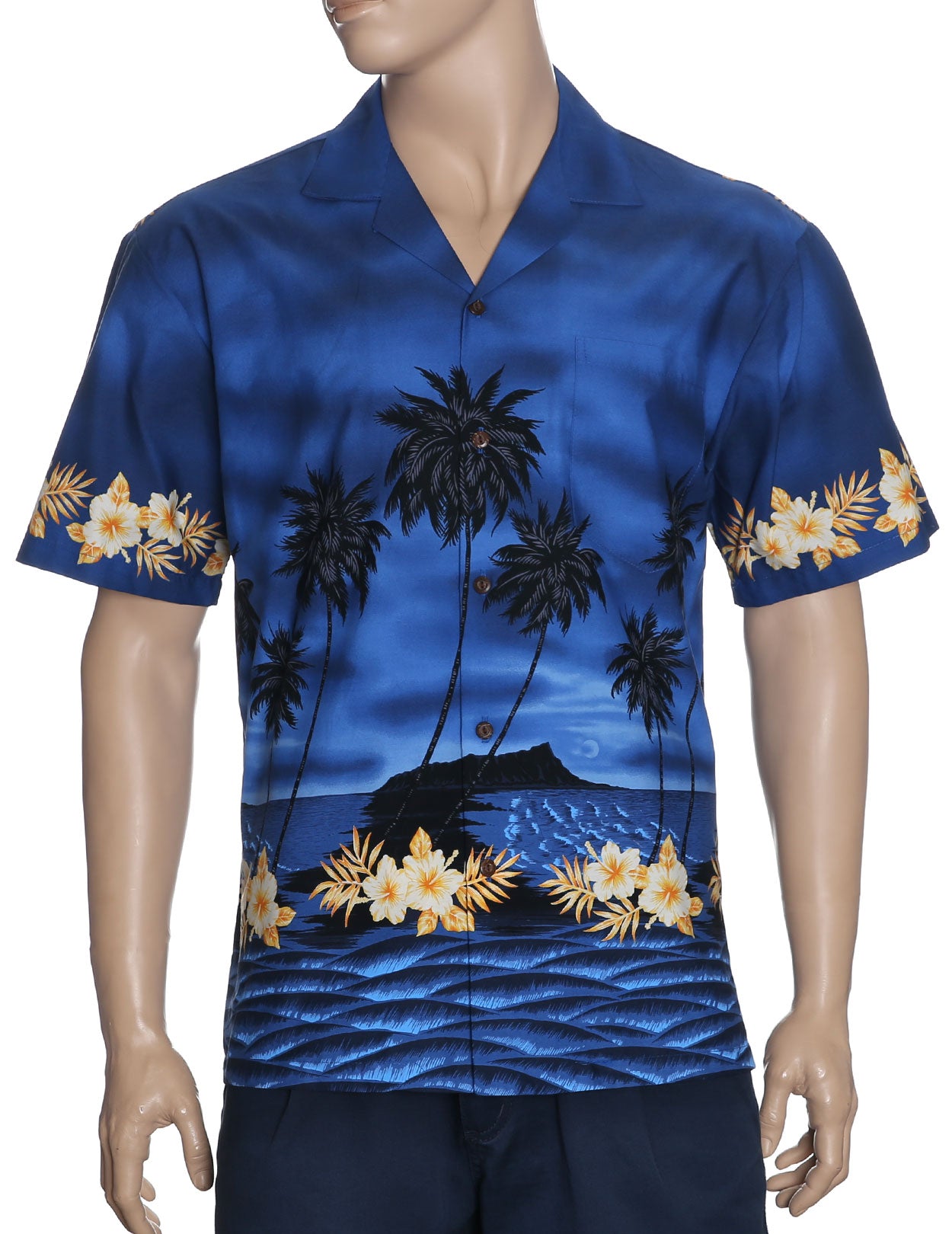 Beach Sunset Hawaiian Border Shirt – shakatime